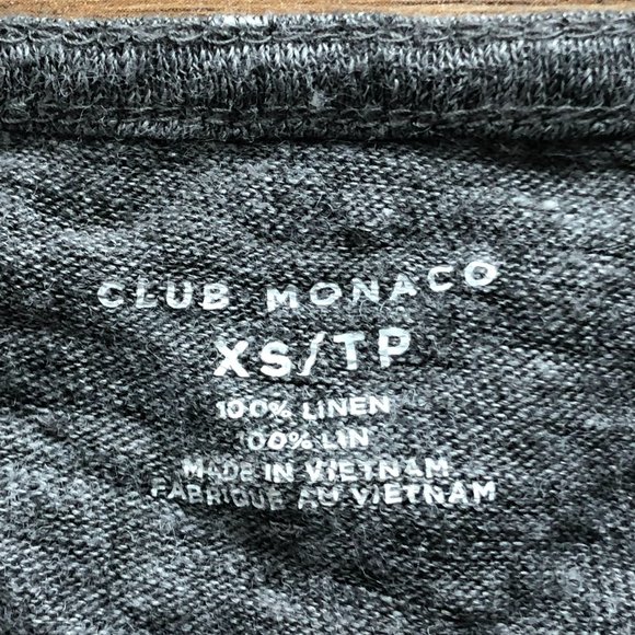 Club Monaco Linen Longsleeve T-Shirt - Picture 2 of 2